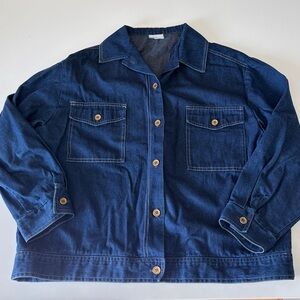Russ Dark Blue Denim Jacket with Front Pockets